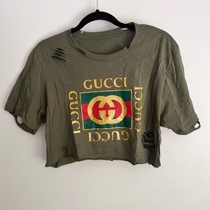 Thrifted Gucci crop top